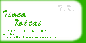 timea koltai business card
